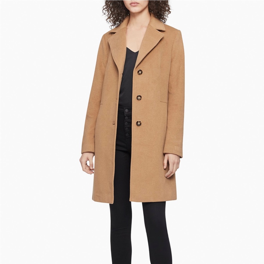 !NWT! Calvin Klein Camel Coat